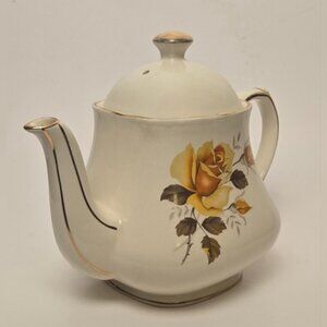 Vintage Sadler England Cream With Yellow Roses, Made in English 1950's